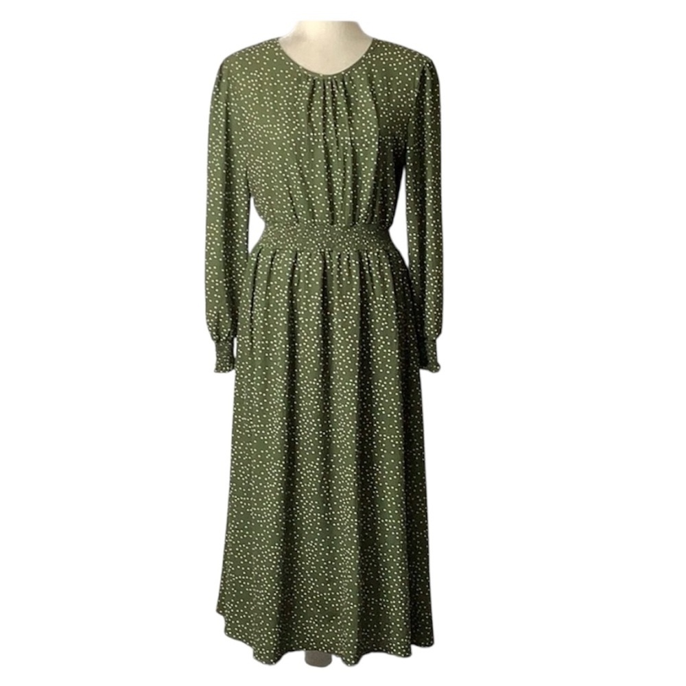 Polka Dot Long Sleeve Dress Size M